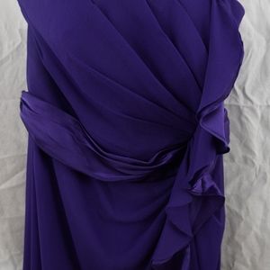 Davids Bridal Strapless Purple Floor Length Dress